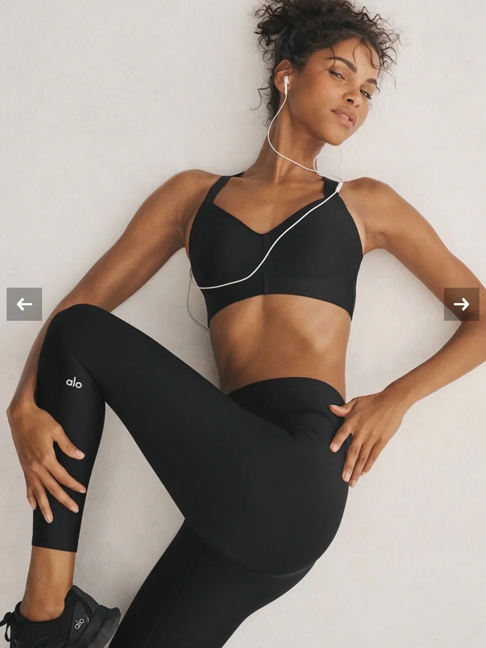 Alo High-Waist Airlift Black Leggings - Large NW